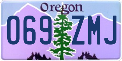 OR license plate 069ZMJ