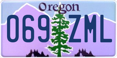 OR license plate 069ZML
