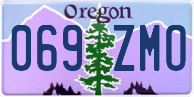 OR license plate 069ZMO