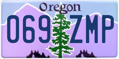 OR license plate 069ZMP