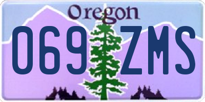 OR license plate 069ZMS
