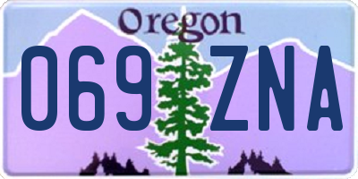 OR license plate 069ZNA