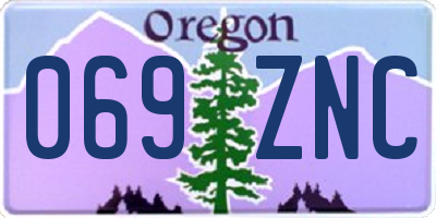 OR license plate 069ZNC