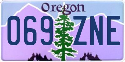 OR license plate 069ZNE