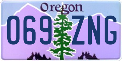 OR license plate 069ZNG