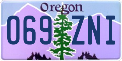 OR license plate 069ZNI