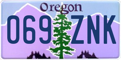 OR license plate 069ZNK