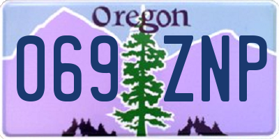 OR license plate 069ZNP