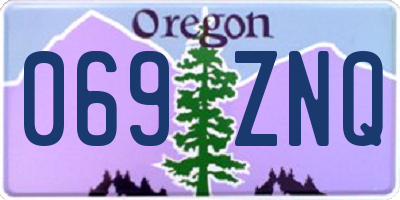 OR license plate 069ZNQ