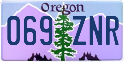 OR license plate 069ZNR