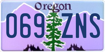 OR license plate 069ZNS