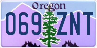 OR license plate 069ZNT