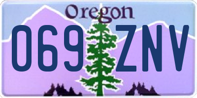 OR license plate 069ZNV