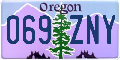 OR license plate 069ZNY