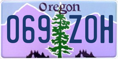 OR license plate 069ZOH