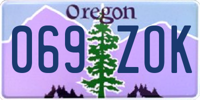 OR license plate 069ZOK