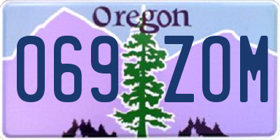 OR license plate 069ZOM
