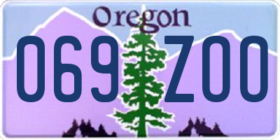 OR license plate 069ZOO
