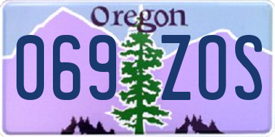 OR license plate 069ZOS