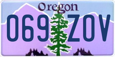 OR license plate 069ZOV