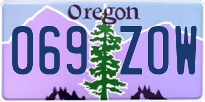 OR license plate 069ZOW