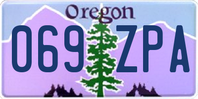 OR license plate 069ZPA