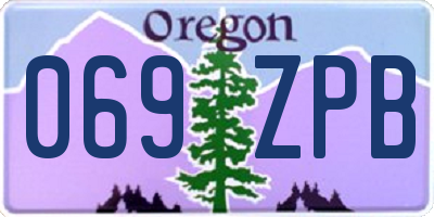 OR license plate 069ZPB