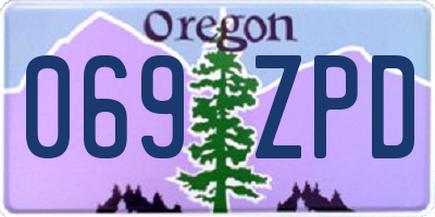 OR license plate 069ZPD