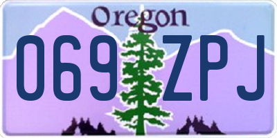 OR license plate 069ZPJ