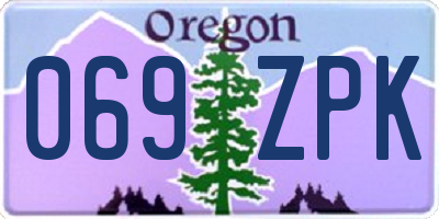 OR license plate 069ZPK