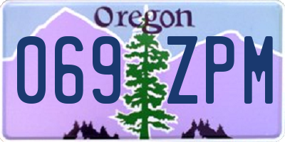 OR license plate 069ZPM