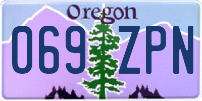 OR license plate 069ZPN