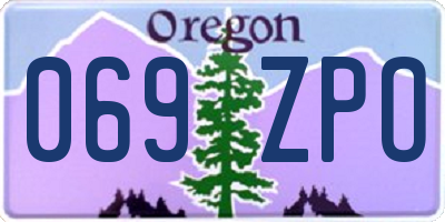 OR license plate 069ZPO