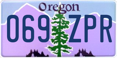 OR license plate 069ZPR