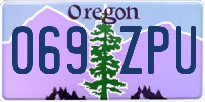 OR license plate 069ZPU