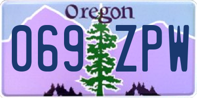 OR license plate 069ZPW