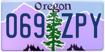 OR license plate 069ZPY