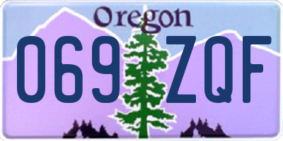 OR license plate 069ZQF