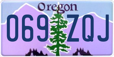 OR license plate 069ZQJ