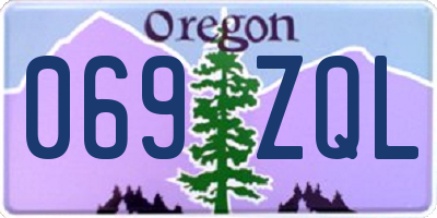OR license plate 069ZQL