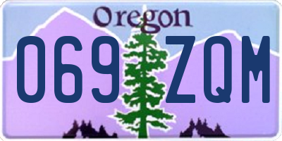 OR license plate 069ZQM