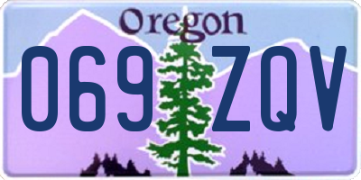 OR license plate 069ZQV