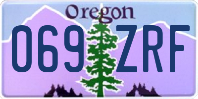 OR license plate 069ZRF