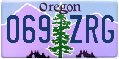 OR license plate 069ZRG