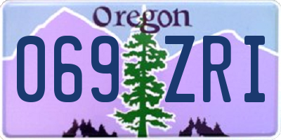 OR license plate 069ZRI