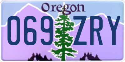 OR license plate 069ZRY