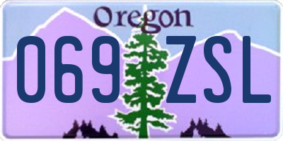 OR license plate 069ZSL