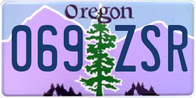 OR license plate 069ZSR