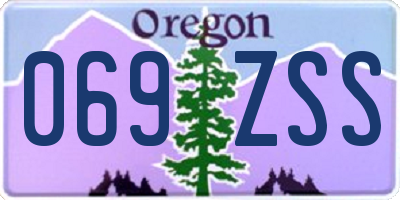 OR license plate 069ZSS