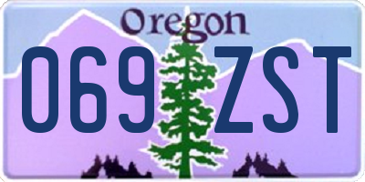 OR license plate 069ZST